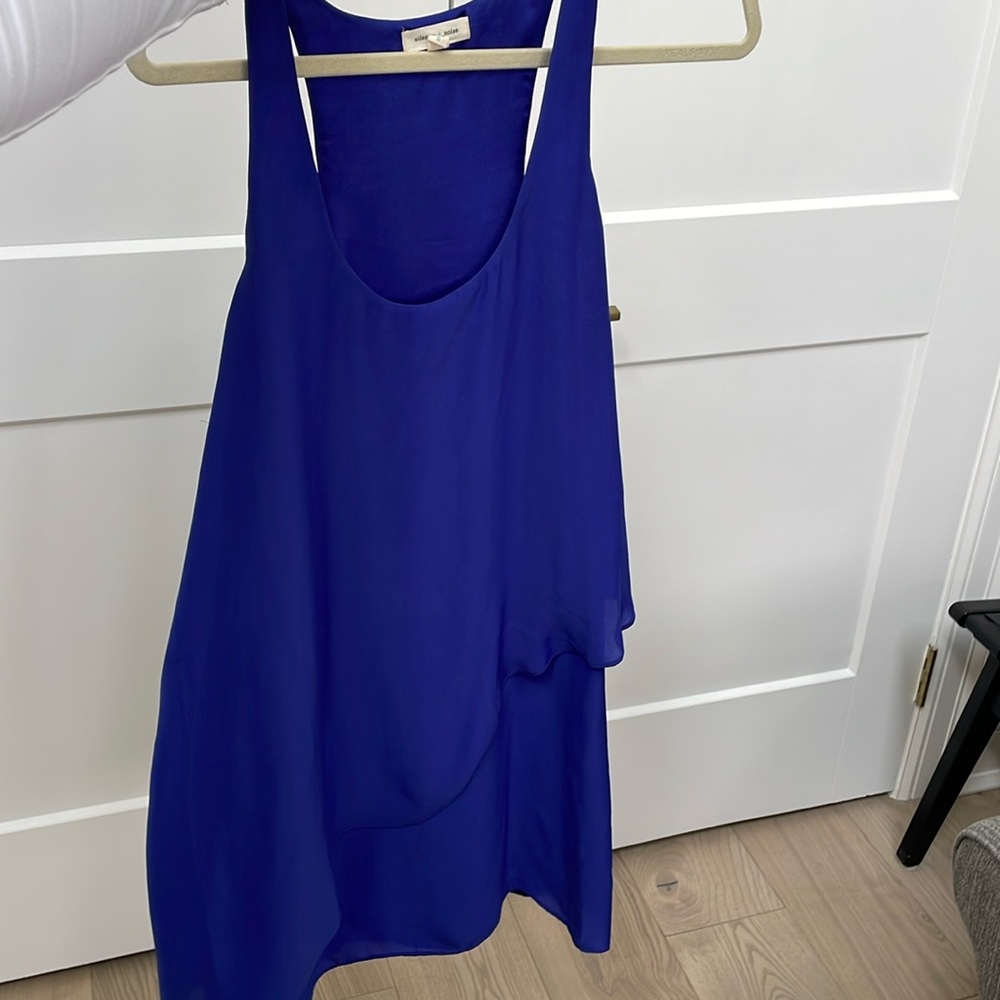 Urban outfitters blue mini dress with flowing layer